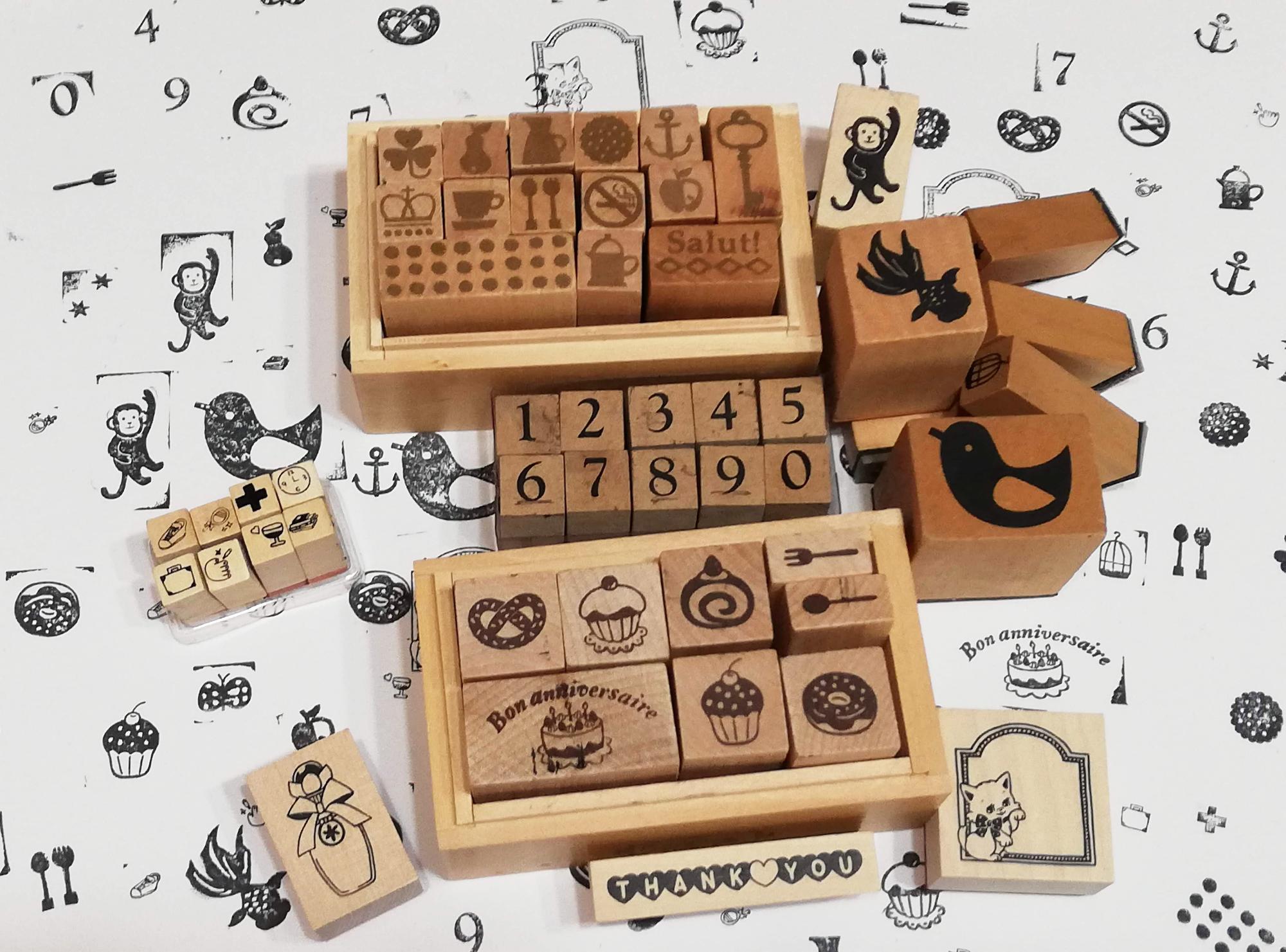 スタンプ、ハンコをアクセントにすると作品が引き締まります。