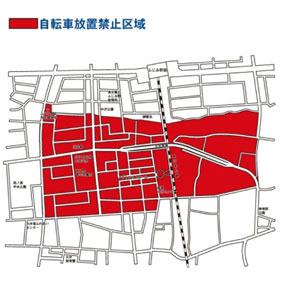 ふじみ野駅周辺放置禁止区域の画像