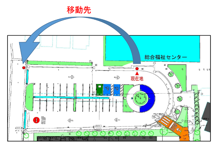 停留所位置移動図