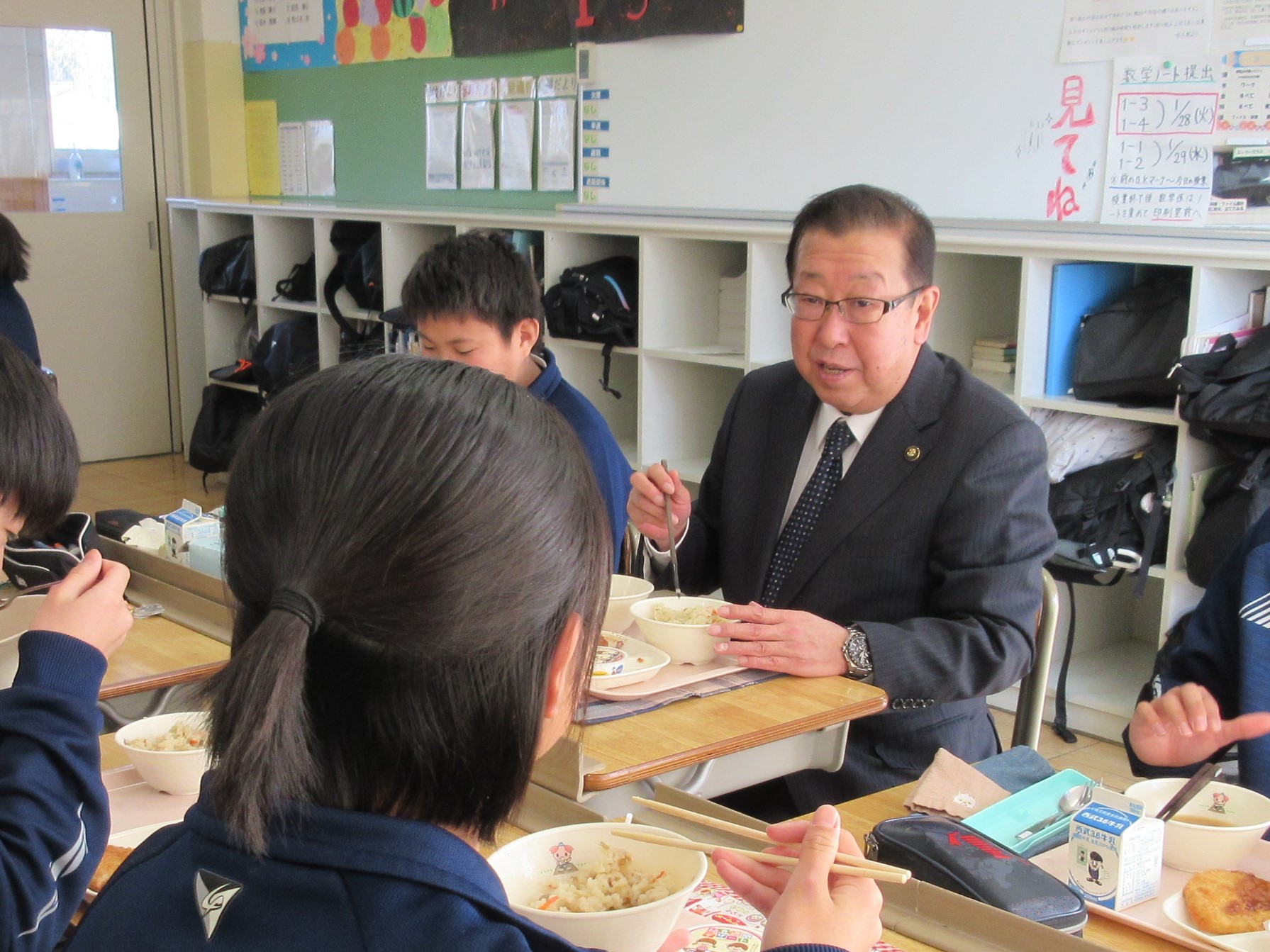 大井西中学校訪問4