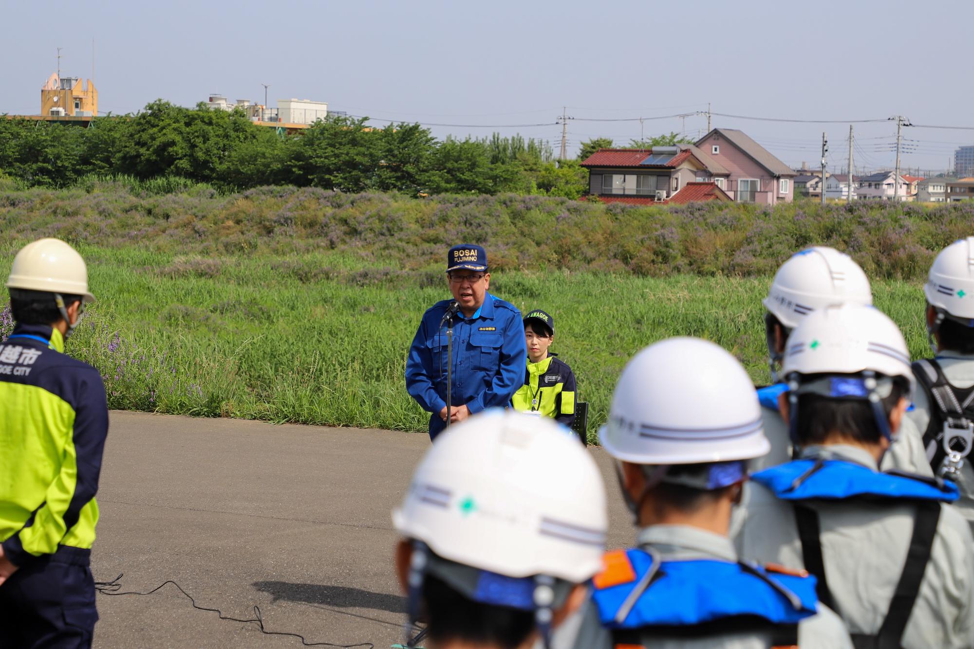 排水ポンプ車実動訓練1