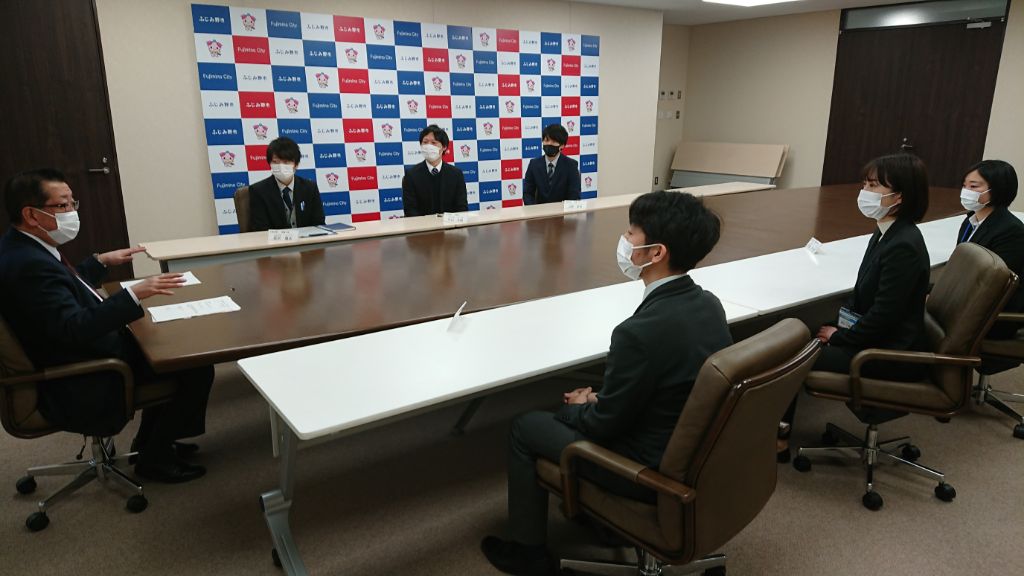 令和3年1月29日開催市長と新入職員とのミーティング