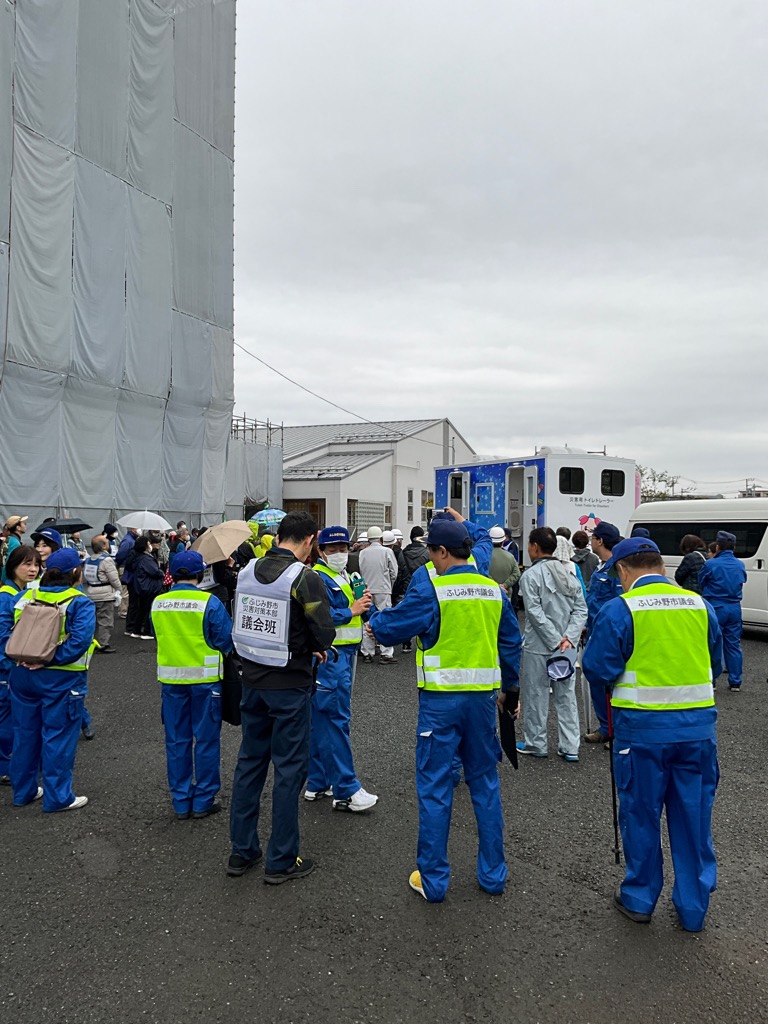 市議会防災訓練の様子