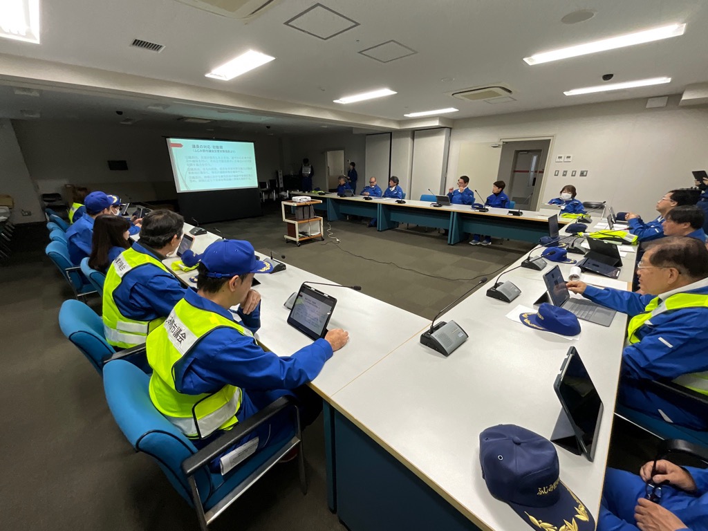 市議会防災訓練の様子