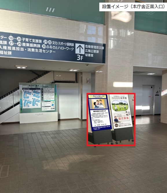 サイネージの設置場所の画像