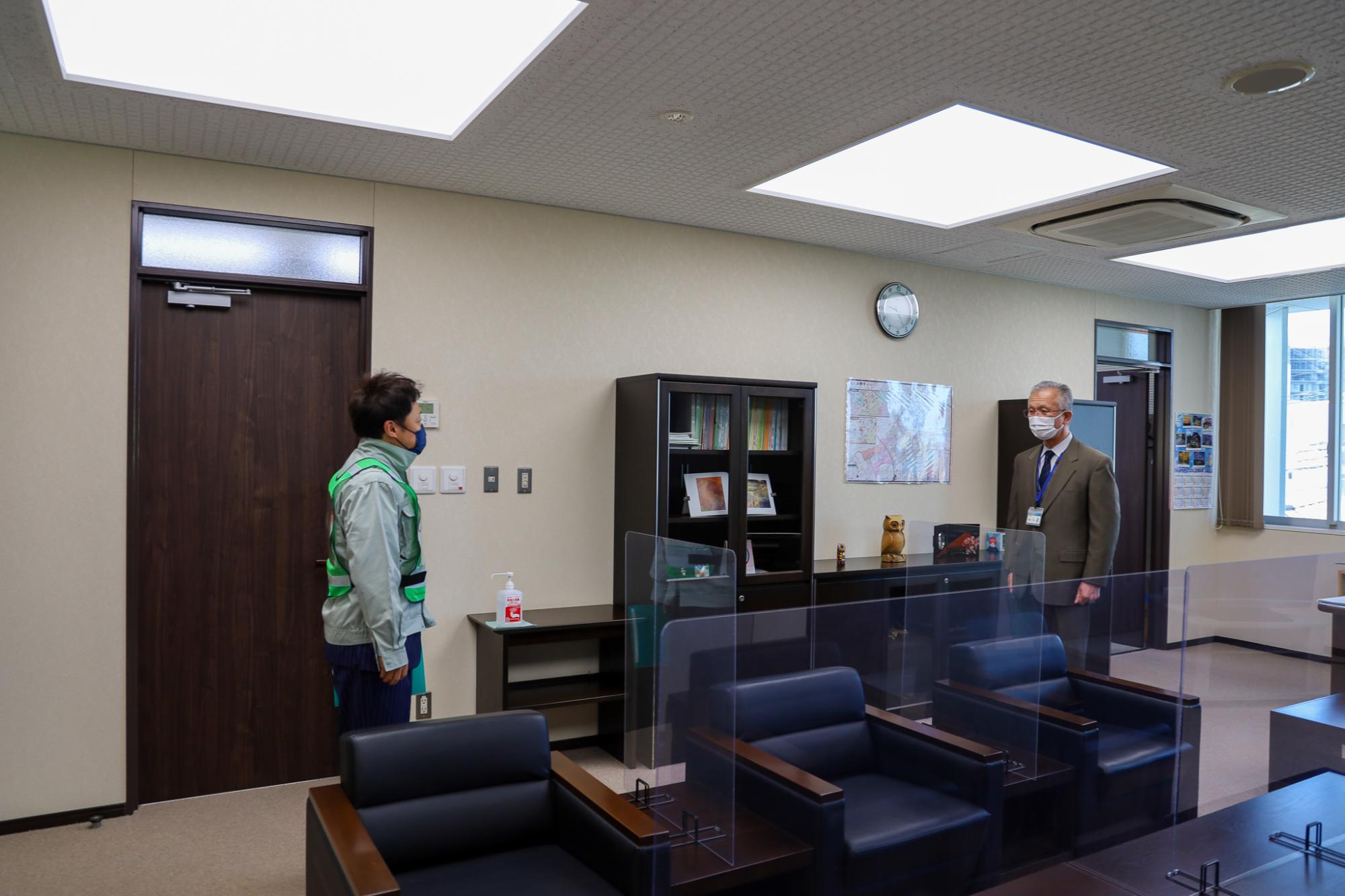 副市長への訓練開始報告