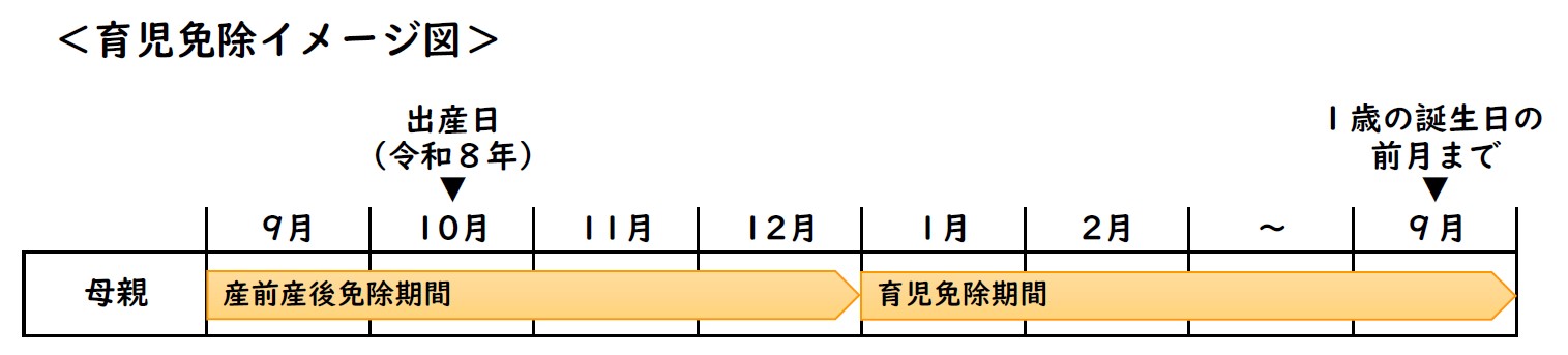 年金育児免除イメージ図（母親）