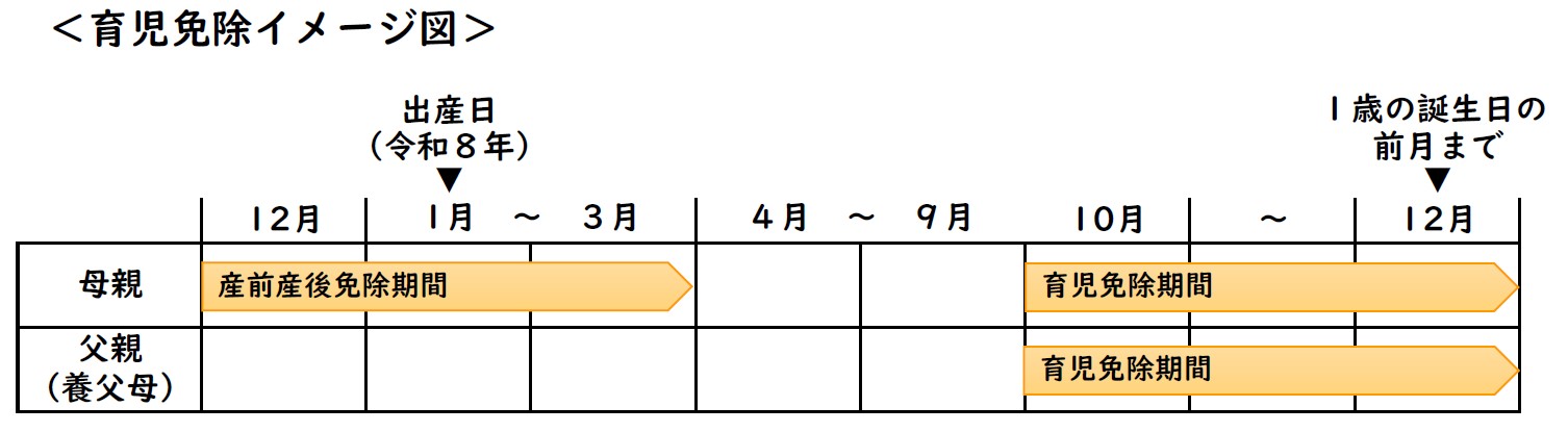 年金育児免除イメージ図（制度施行前）