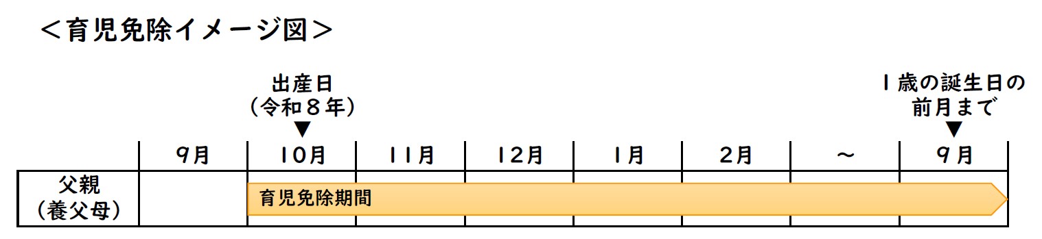 年金育児免除イメージ図（父親・養父母）
