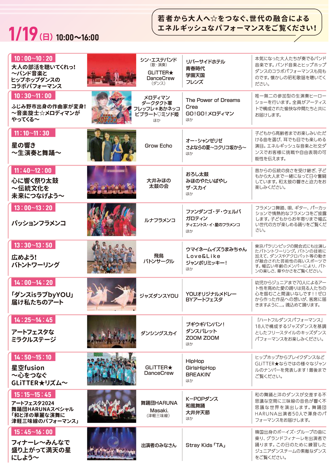 アートフェスタふじみ野2024パンフレット5ページ