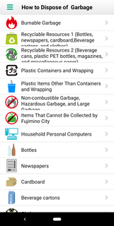 英語版ごみ分別アプリイメージ画像(howto)
