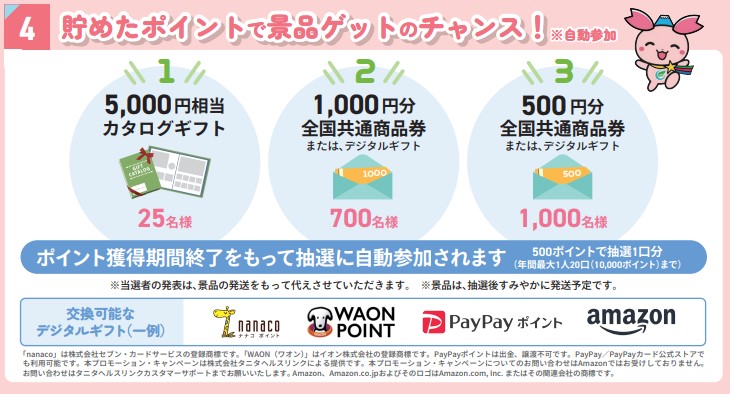 令和8年度ふじみん・元気健康ポイント景品一覧