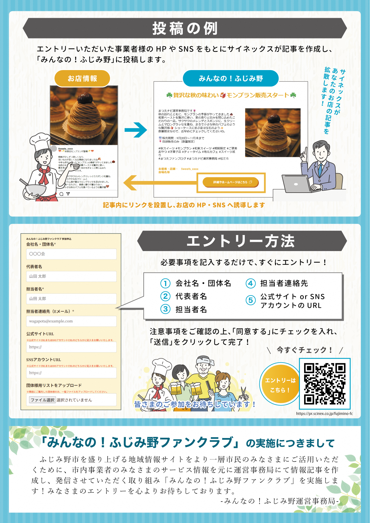 みんなのふじみ野ファンクラブのチラシ画像の裏面