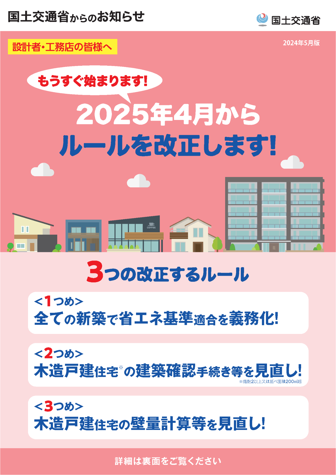 2025年4月からルールを改正します表面