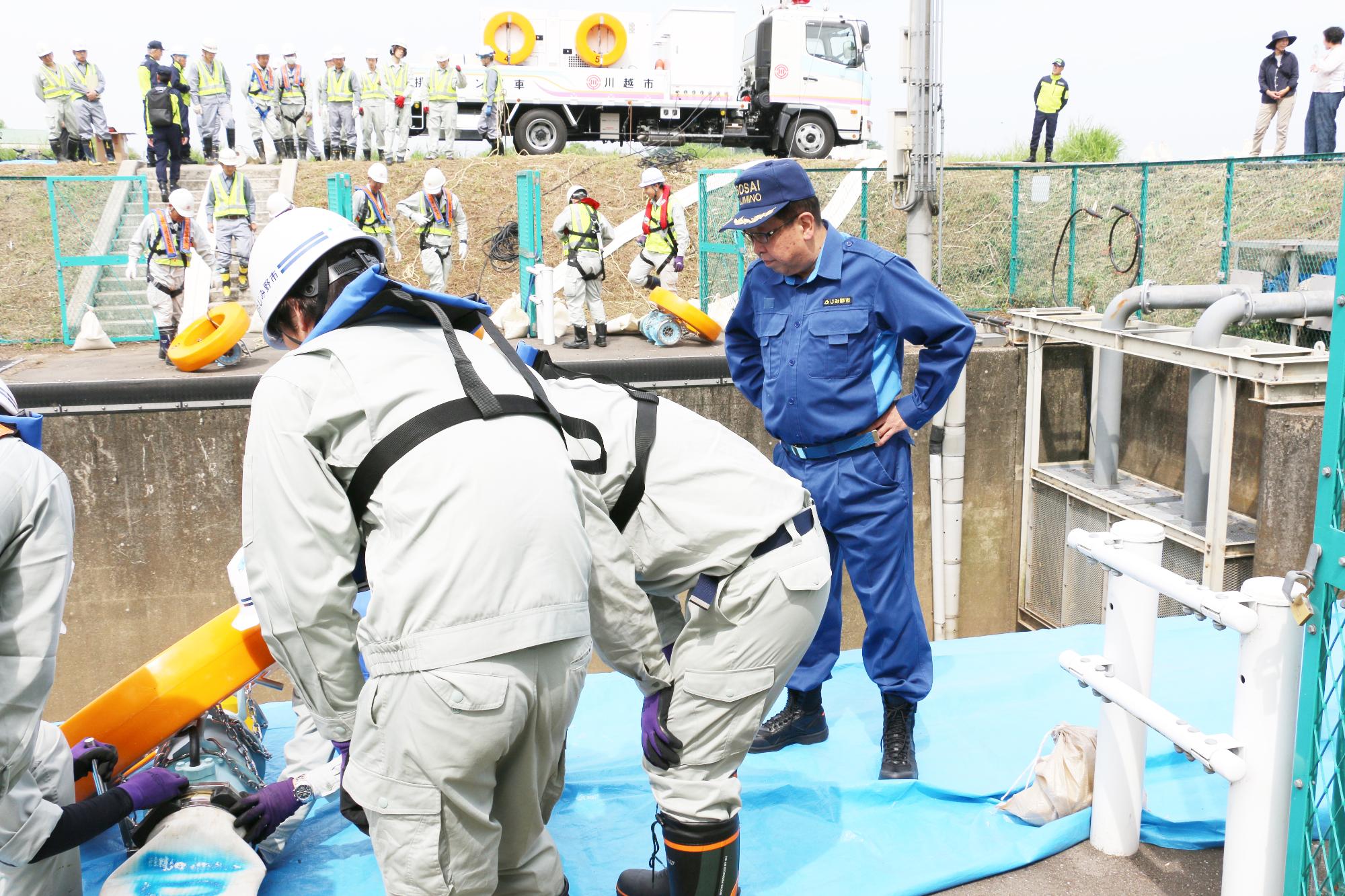 2024052402排水ポンプ車実動訓練